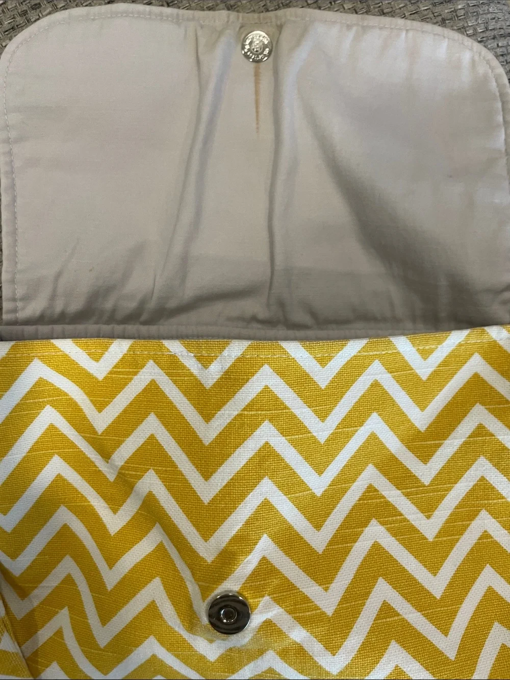 Yellow Chevron Fabric Crossbody Bag Womens Lightweight Summer purse